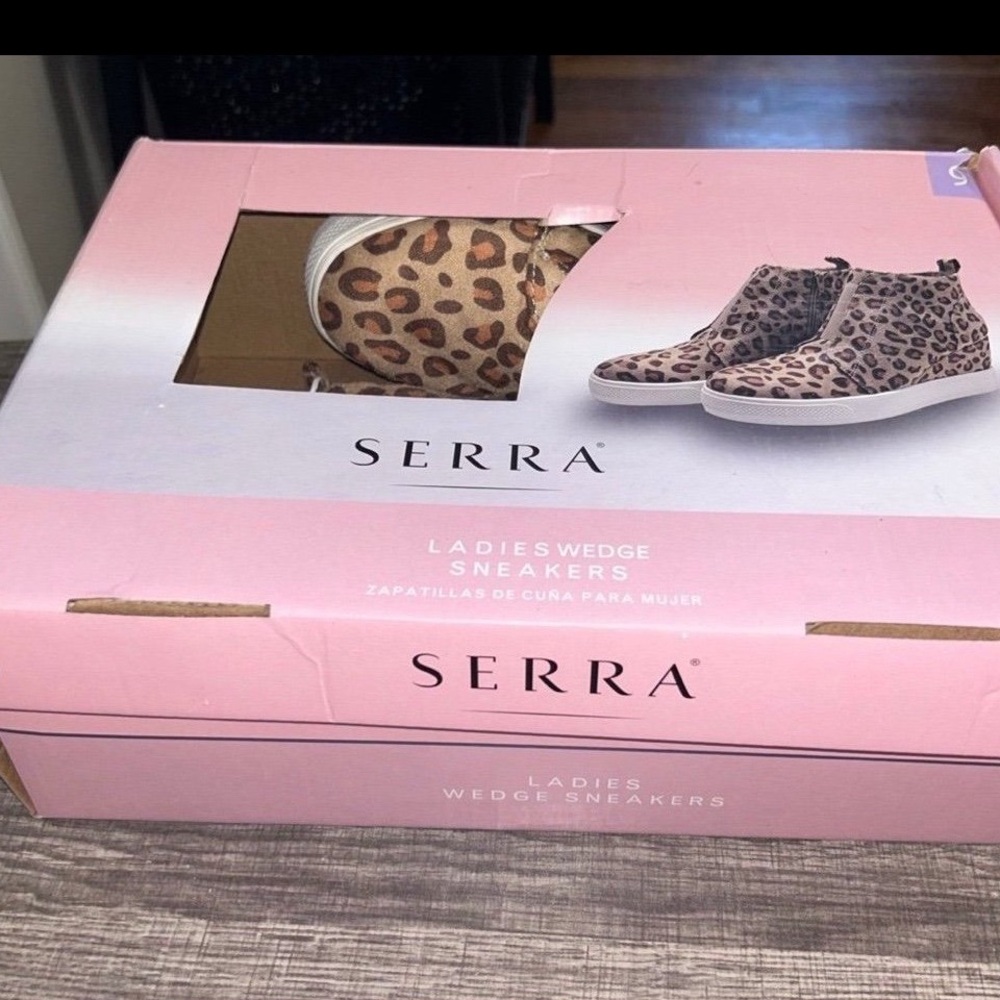 Serra Animal Print Ladies Wedge Sneakers